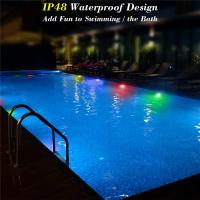 Luz Submersible LED Remota De Batería Con 16 Colores RGB Para Bodas Navidad Y Valentín Fiesta Luz De Té De La Balsa - details 7