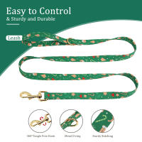 Set De Correa Y Amuleto Para Perros Con Accesorio Floral Navideño Para Chihuahua Pug 3 Piezas Ajustable Transpirable De Tamaño XS/S/M - details 7