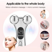 Rodillo facial, instrumento de belleza inteligente EMS, 12 modos, 9 velocidades, pulso 4D, instrumento de adelgazamiento facial, masajeador facial en V - details 4