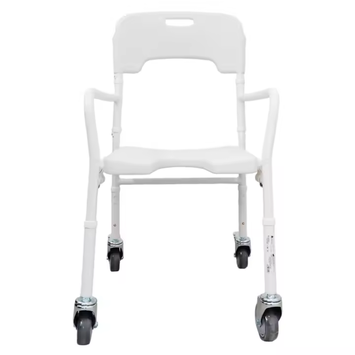 Silla de Ducha Plegable con Ruedas - Compacta y Fácil de Usar - 1