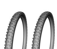 Deestone - Cubierta MTB 26x2.10 para Bicicleta de Montaña - Aro Rígido - Tacos - Negro - details 2