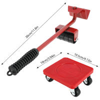 Dolly De Muebles Resistentes Con Ruedas 880LB Herramienta De Levantamiento Y Desplazamiento Fácil Rollos Grandes Para Muebles - details 6