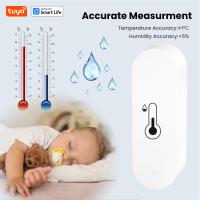 Sensor De Temperatura Y Humedad WiFi Tuya Sensor De Humedad Interior Batería Recargable Monitoreo Por APP Compatible Con Alexa Y Google Home - details 1