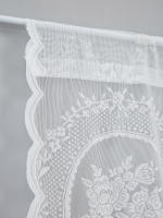 Panel De Cortina Transparente Blanca Con Diseño Floral Para Patio Y Jardín Cortina De Encaje Lace Para Decoración De Pícnic Con Bolsa De Rodillo - details 4