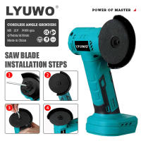 LYUWO 21V Mini Molinillo De Ángulo Recargable De 3 Pulgadas Con Rotación De 90 Grados Herramienta De Polimorfismo Y Cortado Para El Hogar - details 4