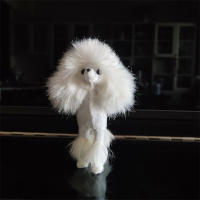 Figura De Poodle Rosa De 4 Pulgadas Peluche Simulación Perro Juguetes Regalo Artesanías Decoración Para El Hogar - details 11