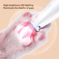 Afeitadora De Patas Para Perros Con Luz LED Recargable Bajo Ruido Eficiente Afeitadora Eléctrica Para Mascotas Tipo De Peluca Para Perros - details 3