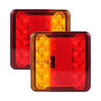 2Pcs Luz De Advertencia Trasera Impermeable Para Coche Con 10 LED Para Remolques De Barco Y Caravanas 12V/24V Piezas Negras De Alta Calidad - details 5