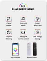 Lámpara Plafón LED RGB Bluetooth TRITON 33 CM, Luz Led y Altavoz Bluetooth Integrado - BEL AIR HOME - details 6