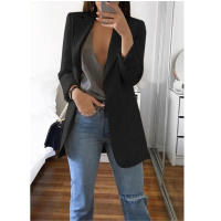 Chaqueta De Mujer Estilo Europeo Y Americano Casual Polo Cuello Redondo Ajustada Para Primavera Y Otoño 2024 Polyester Cotton - details 16