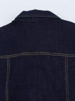 Vestido Mini De Verano Para Mujer En Denim Estilo Elegante Con Cuello En V Y Bolsillos Detalles Elegantes Vestido Largo Antebrazo - details 3