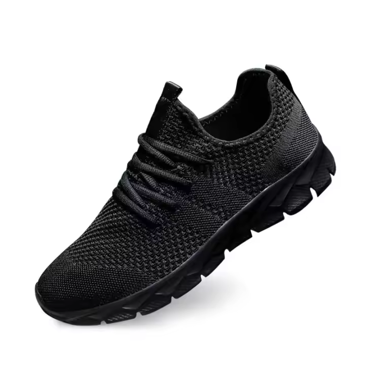 Zapatos De Running Casuales Para Hombre Transpirables De Fibra deFlyknit Suela Suave Ligera Y Respiradera Para Todas Las Estaciones Zapatos Deportivos De Outdoor - 1