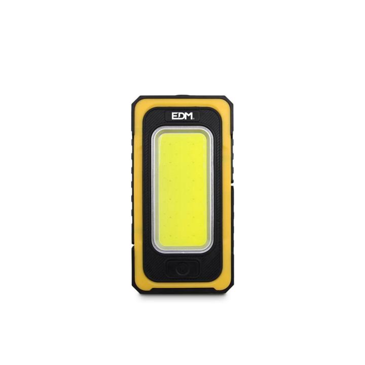 Linterna led solar recargable con gancho e iman cob 10w 750lm EDM