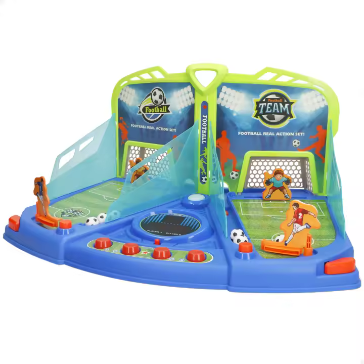COLORBABY - Juego de fútbol electrónico, 48x34x24 cm, 2 jugadores, con luz y sonido real, ajuste de volumen, 3 niveles de dificultad, marcador central, juegos de mesa niños 5 años, puntería y habilidad manual - 1