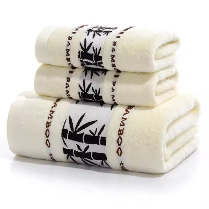 Juego De Toallas De Bambú 3 Piezas Para Baño Tamaño Grande 70x140cm Y Pequeñas 35x75cm Toallas Deportivas Frías Absorbentes Y Secado Rápido - 1