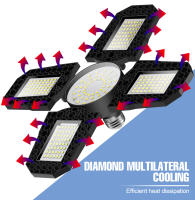 Lámpara De Garage LED 220V Bombilla De Inundación E27 200W 300W 400W Iluminación Industrial Plegable Para Almacén Y Gimnasio Luz De Techo - details 3