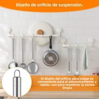 Juego De Utensilios De Cocina 5 Piezas Acero Inoxidable Cuchara Y Espátula Con Mango Ergonómico Resistentes Al Lavado - details 2