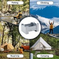 4PCS Grill De Barbacoa Plegable Ultraligero Portátil Para Camping Y Montañismo Estufa Para Camping Y BBQ De Viaje - details 4