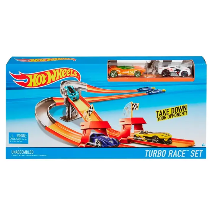 Mattel Pista Hot Wheels Turbo Race con Vehículos - 1