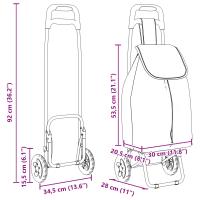 Carro de Compras con Ruedas VidaXL Rojo 35 L - details 4