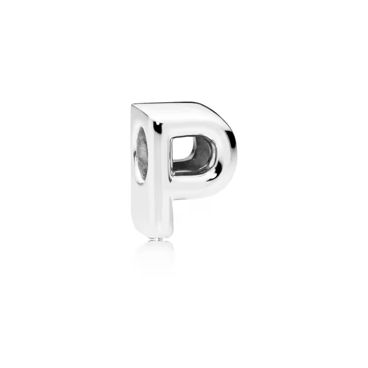 PANDORA Charm Letra P 797470 en Plata de Ley - 1