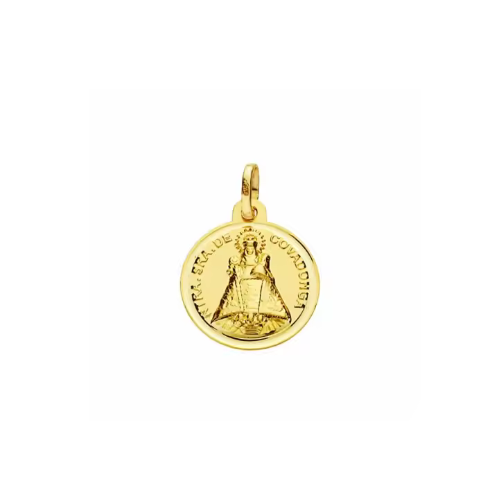 Inmaculada Romero - Medalla Virgen Covadonga Oro 18k Unisex 16mm - 1
