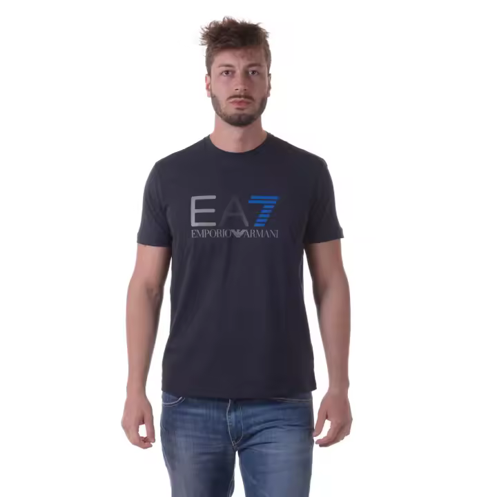 Emporio Armani EA7 Camiseta Algodón Hombre Azul Oscuro 3YPTE9PJ78Z 1578 - 1