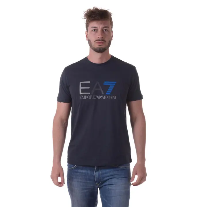 Emporio Armani EA7 Camiseta Algodón Hombre Azul Oscuro 3YPTE9PJ78Z 1578 - 1