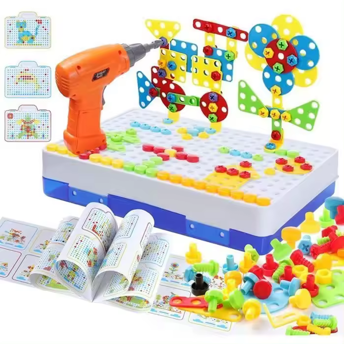 Juego de construcción - PIMPIMSKY - 237 piezas - Taladro Eléctrico-Juguete Educativo-Montessori - 1