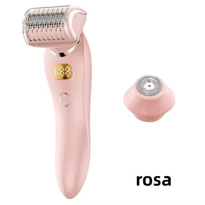 Epilador Eléctrico Para Mujeres 2 En 1 Recargable Doble Cabeza Impermeable Kit De Peluquería Corporal Para Eliminación De Vello Shaver Para Damas En El Bikini Y Axilas - 1