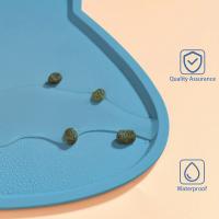 Alfombrilla Para Comer De Gatos Y Perros Con Borde Elevado Silicone Delgada Impermeable Placemat Para Mascotas Material De Goma - details 4