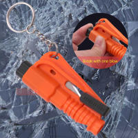 Llave De Seguridad Con Silbato Y Cortador De Cinturones 3-en-1 Llavero De Hamaca Para Automóvil Herramienta De Rescate De Supervivencia Portátil - details 3