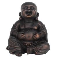 CAPRILO REGALOS & DECORACIÓN Figura Decorativa de Resina "Buda Feliz Sentado". Adornos y Esculturas. Regalos Originales. Decoración Hogar. 18,50 x 15 x 19 cm. - details 0