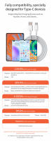 Cable USB Tipo-C 6A 66W Super Cargador Rápido Para Xiaomi 13 Redmi K50 K60 POCO Huawei Mate 50 P60 Honor 80 90 Realme GT Color Blanco - details 9