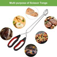 Herramientas De Barbacoa Tijeras Y Pinzas Para Alimentos Con Manija Larga Herramienta Para Girar Alimentos Fácil De Limpiar - details 11