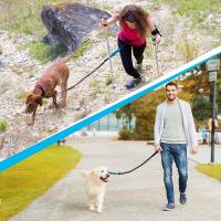 Correa Retráctil Reflectante Y Elástica Doble Para Perros Correa Portátil Para Running Correa De Cadena Para Mascotas Suministros Al Por Mayor - details 2