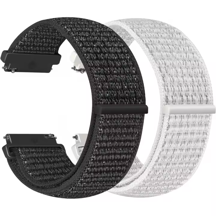 18mm Nylon Armband Kompatibel mit Garmin Venu 2S/Venu 3S/Vivoactive 4S/Vivomove 3S/Forerunner 255s/255s Music/265s, Schnellverschluss Ersatz Sport Loop Uhrenarmband für Damen Herren - 1