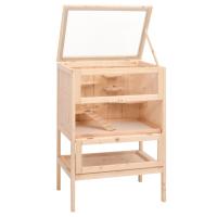 vidaXL Jaula para hámster madera maciza abeto 55x40x80 cm - details 2