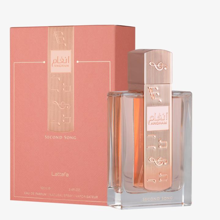 Angham Second Song Lattafa Perfumes para Mujeres Melodía Floral Dulce con Notas de Bergamota y Pera Eau de Parfum 100ml