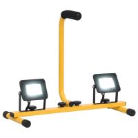 vidaXL Foco LED con Asa 2x10 W Cálido Lámpara Jardín Reflector Patio Color Blanco cálido,  Blanco frío, y mas - details 1
