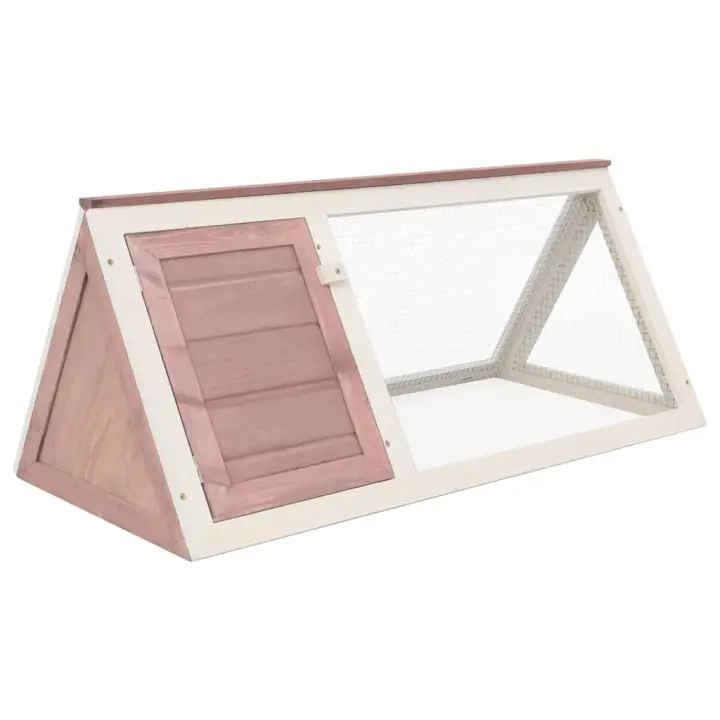 vidaXL Conejera de Madera de Abeto con Acabado en Pintura Jaula para Mascotas Color Gris,  Marrón,  Rojo y mas - 1