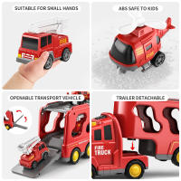 Juego De Coches De Fricción Para Niños Y Niñas Vehículos De Bomberos Y Camión Portador De Juguetes Educativos Para Niños - details 6