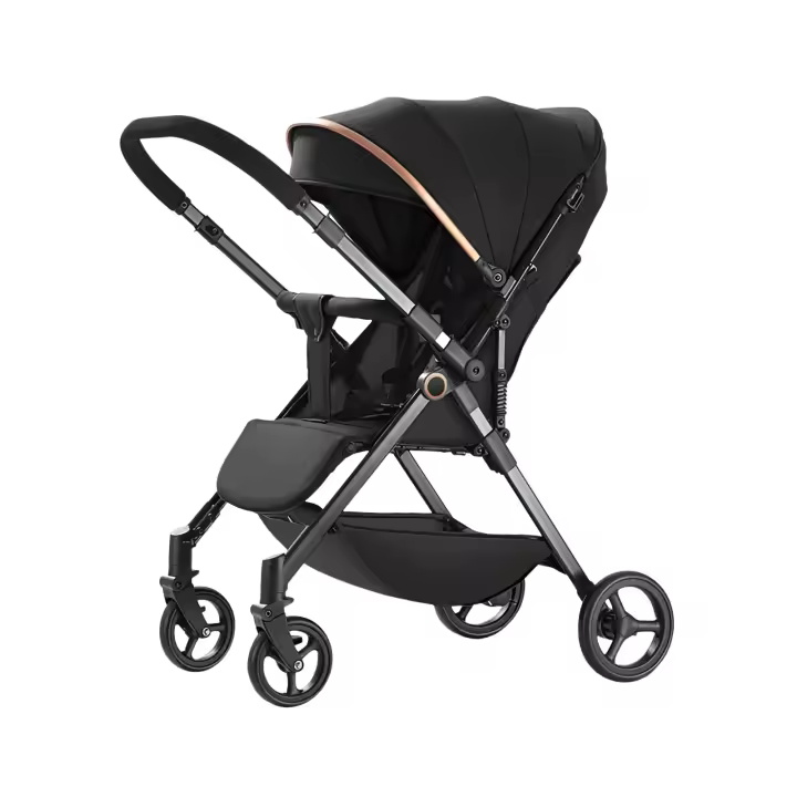 Cochecito De Bebé Bidireccional 0-3 Años Hasta 25 Kg Plegable Con Una Mano Respaldo Regulable Reposapiés Amortiguador En Las 4 Ruedas - 1