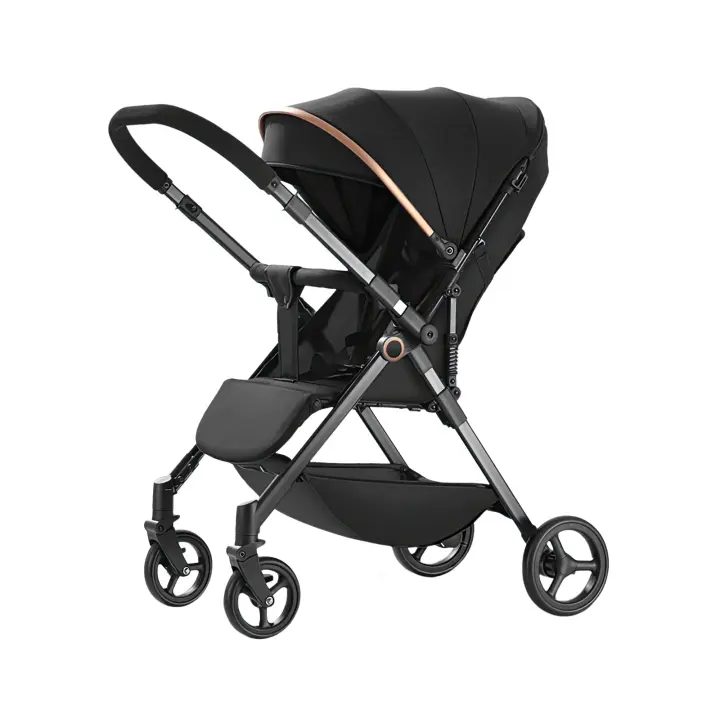 Cochecito De Bebé Bidireccional 0-3 Años Hasta 25 Kg Plegable Con Una Mano Respaldo Regulable Reposapiés Amortiguador En Las 4 Ruedas - 1