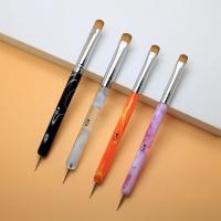 Pincel De Arte Para Uñas Kolinsky Francés Doble Finalidad Bisturí De Dibujar Acrílico Pintura De Strass Gel Herramienta De Manicura Para Principiantes - details 2