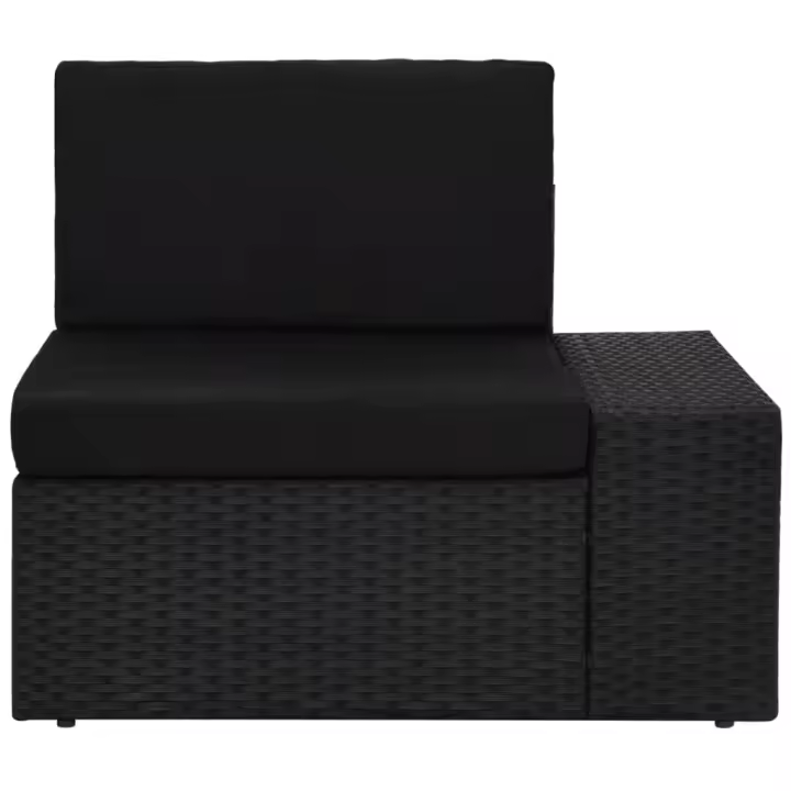vidaXL Juego de muebles de jardín 3 piezas ratán sintético negro - 1