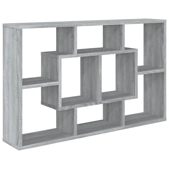 VidaXL Estantería de pantalla Madera Ingeniería gris Sonoma 85x16x52,5 cm - 1