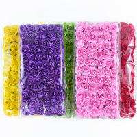 144pcs Hojas De Rosa Mini Pe 2cm Para Decoración De Casamiento Y Hogar Artesanía Scrapbooking Bouquet Artificial De Flores - details 6