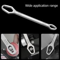 Llave De Tornillo Universal Ajustable 8-22mm Doble Cabeza Herramientas De Reparación De Motocicleta Y Coche Llave De Eje Mini Ratchete De Acero Inoxidable - details 3