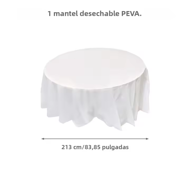 Mantel Desechable De Color Sólido Para Mesa Redonda Cubierta Nórdica Para Decoración De Fiestas En Casa Boda Cumpleaños Navidad - 1